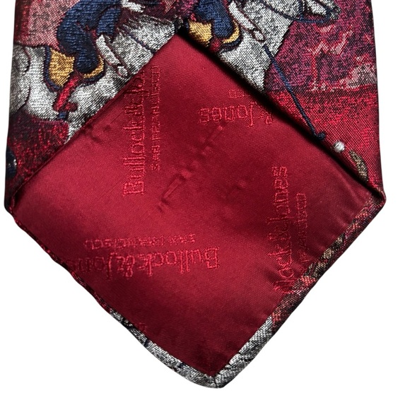 Bullock & Jones 100% Silk Tie Horse Polo Equestrian - Picture 6 of 8